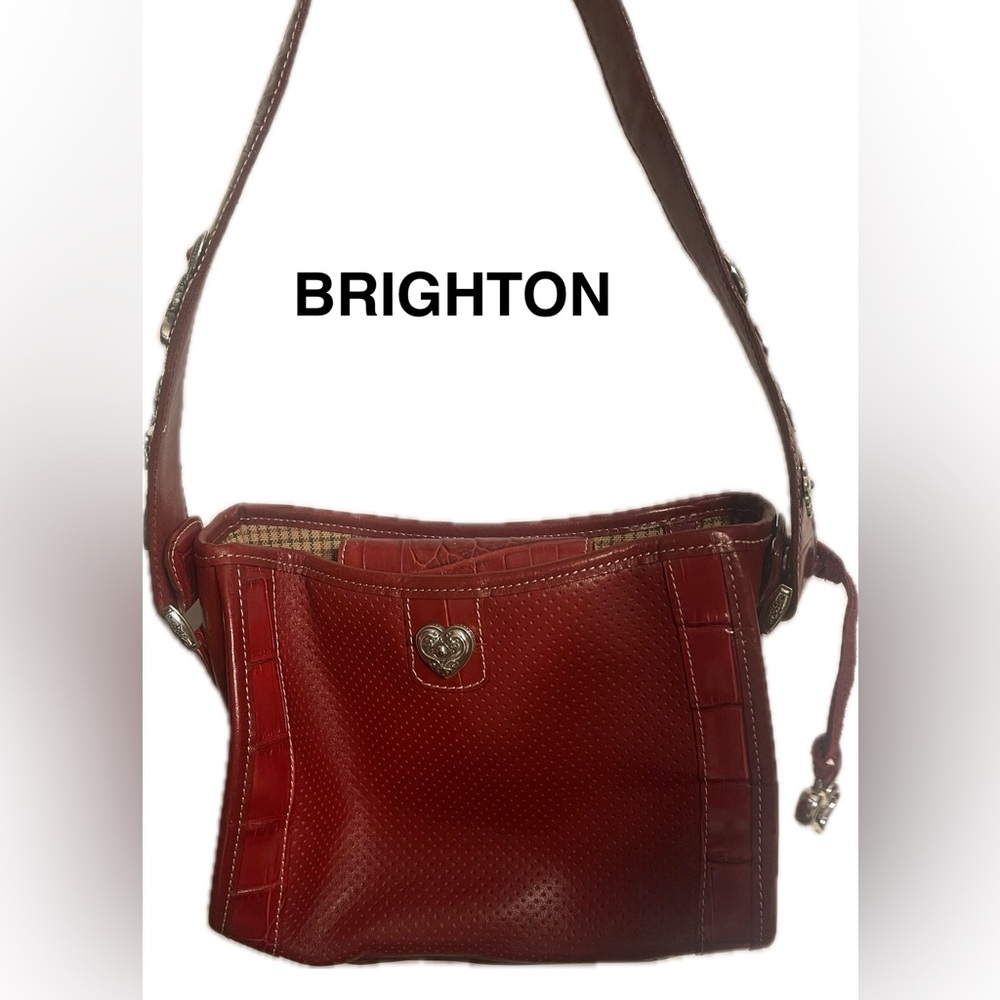 Brighton Handbag Red Leather